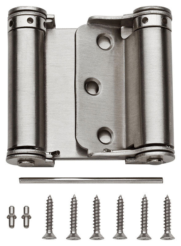 NATIONAL HARDWARE - National Hardware 3 in. L Satin Nickel Double-Acting Spring Hinge 1 pk