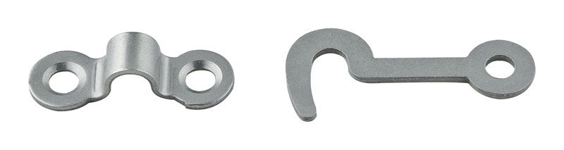 NATIONAL HARDWARE - National Hardware Satin Nickel Steel Hook and Staple 2 pk