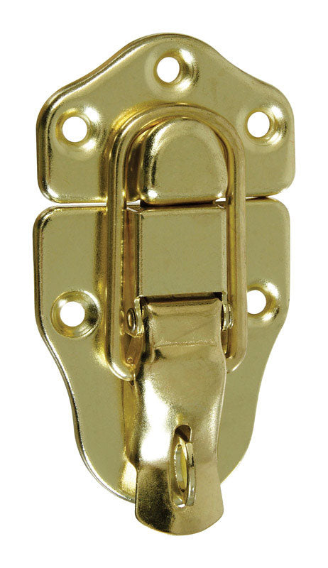 NATIONAL HARDWARE - National Hardware Brass-Plated Steel Lockable Draw Catch 1.76 in. 3.64 in. 1 pk