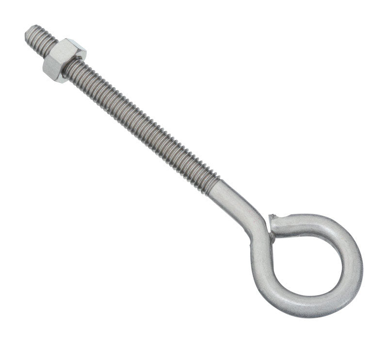 NATIONAL HARDWARE - National Hardware 5/16 in. X 5 in. L Stainless Steel Eyebolt Nut Included