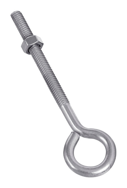 NATIONAL HARDWARE - National Hardware 3/8 in. X 6 in. L Stainless Steel Eyebolt Nut Included