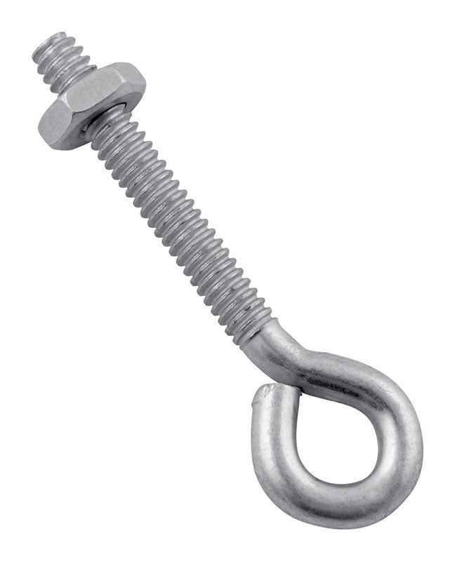 NATIONAL HARDWARE - National Hardware 3/16 in. X 2 in. L Zinc-Plated Steel Eyebolt Nut Included - Case of 20