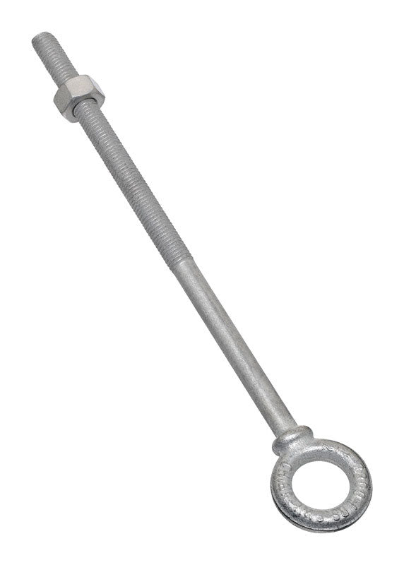 NATIONAL HARDWARE - National Hardware 1/2 in. X 10 in. L Hot Dipped Galvanized Steel Eyebolt Nut Included
