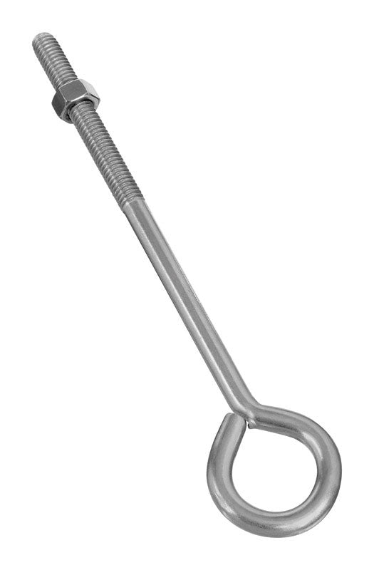 NATIONAL HARDWARE - National Hardware 3/8 in. X 8 in. L Stainless Steel Eyebolt Nut Included