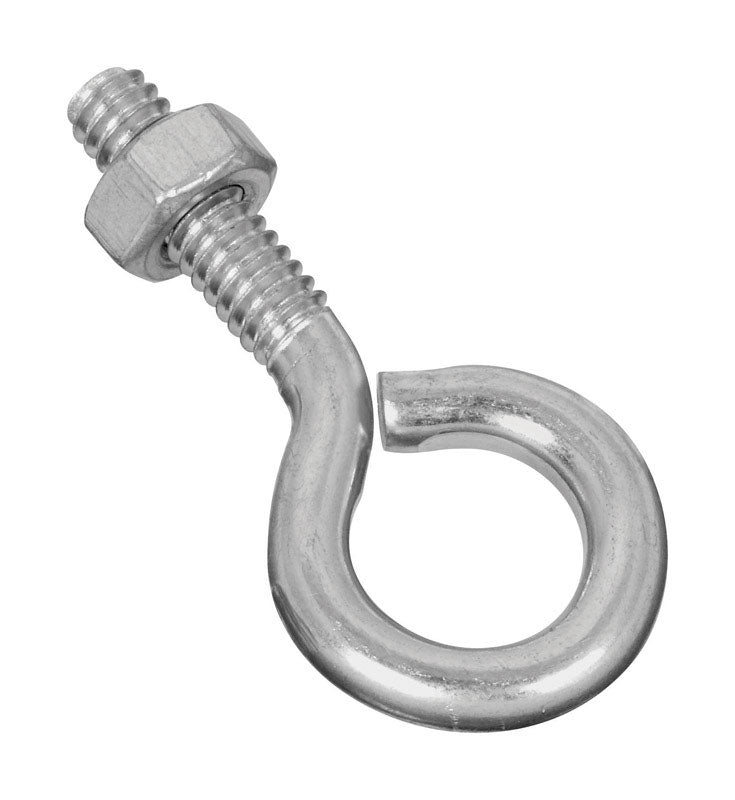 NATIONAL HARDWARE - National Hardware 1/4 in. X 2 in. L Zinc-Plated Steel Eyebolt Nut Included