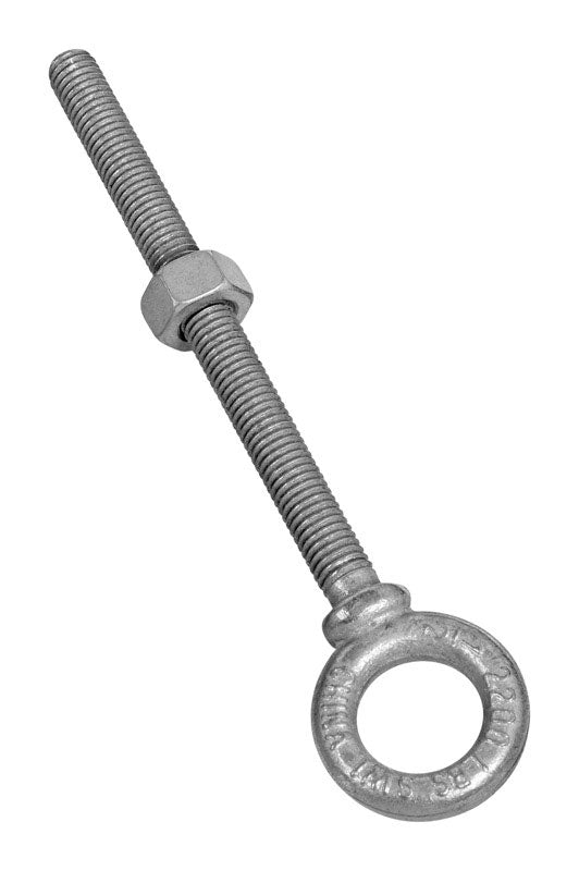 NATIONAL HARDWARE - National Hardware 1/2 in. X 6 in. L Hot Dipped Galvanized Steel Eyebolt Nut Included - Case of 3