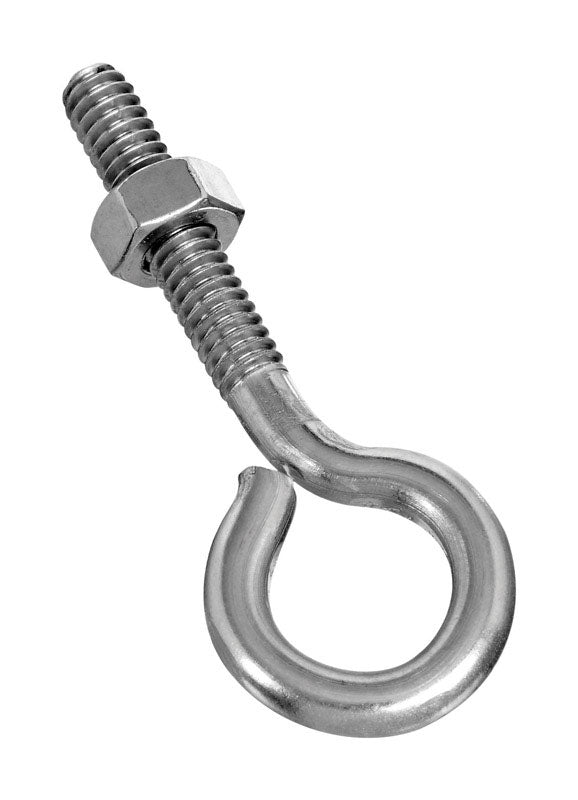 NATIONAL HARDWARE - National Hardware 1/4 in. X 2-1/2 in. L Stainless Steel Eyebolt Nut Included