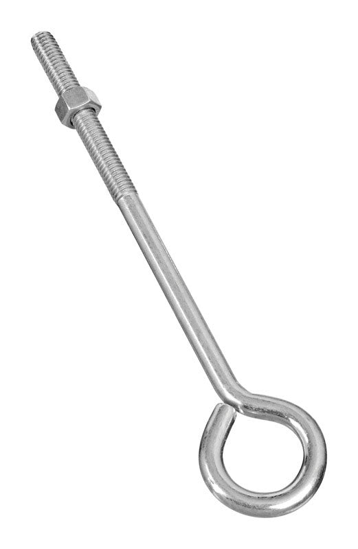 NATIONAL HARDWARE - National Hardware 3/8 in. X 8 in. L Zinc-Plated Steel Eyebolt Nut Included - Case of 10