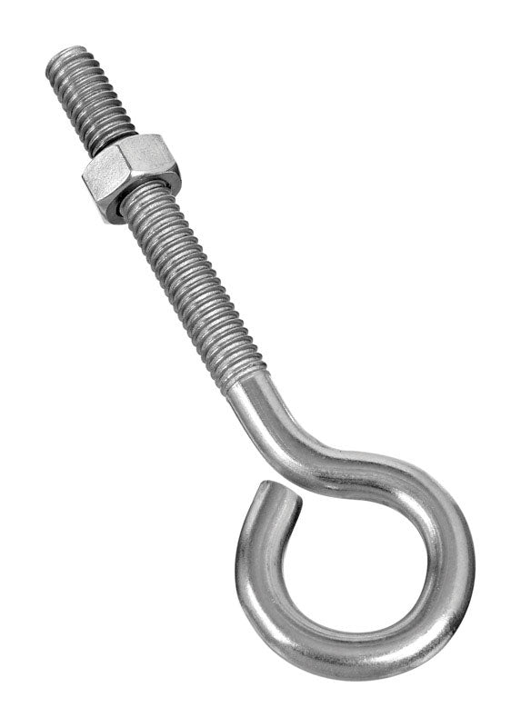 NATIONAL HARDWARE - National Hardware 5/16 in. X 4 in. L Stainless Steel Eyebolt Nut Included