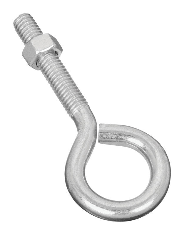 NATIONAL HARDWARE - National Hardware 3/8 in. X 4 in. L Zinc-Plated Steel Eyebolt Nut Included