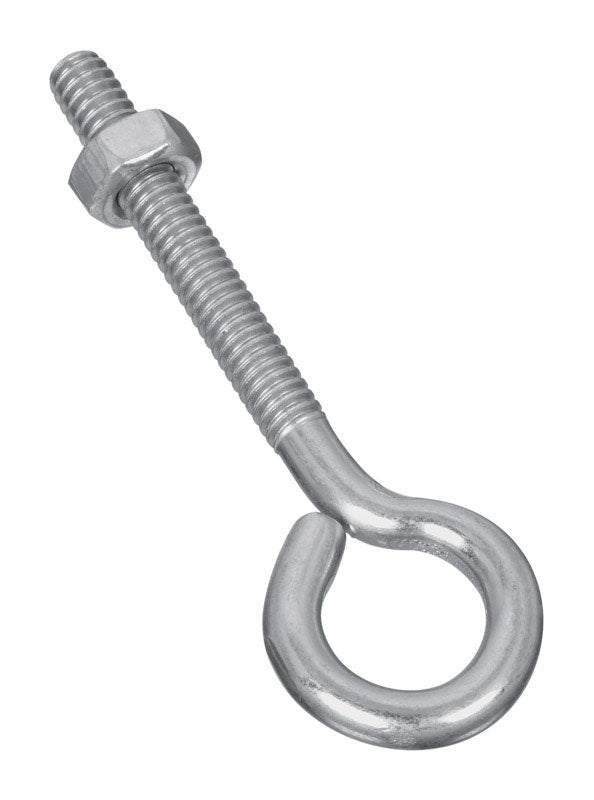 NATIONAL HARDWARE - National Hardware 1/4 in. X 3 in. L Zinc-Plated Steel Eyebolt Nut Included
