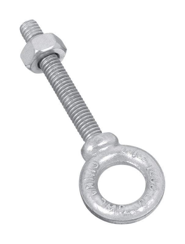 NATIONAL HARDWARE - National Hardware 3/8 in. X 2-1/2 in. L Galvanized Forged Steel Eyebolt Nut Included