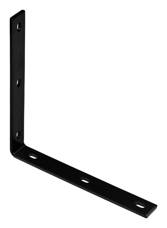 NATIONAL HARDWARE - National Hardware 12.25 in. H X 1.5 in. W X 0.25 in. D Black Carbon Steel Inside/Outside Corner Brac