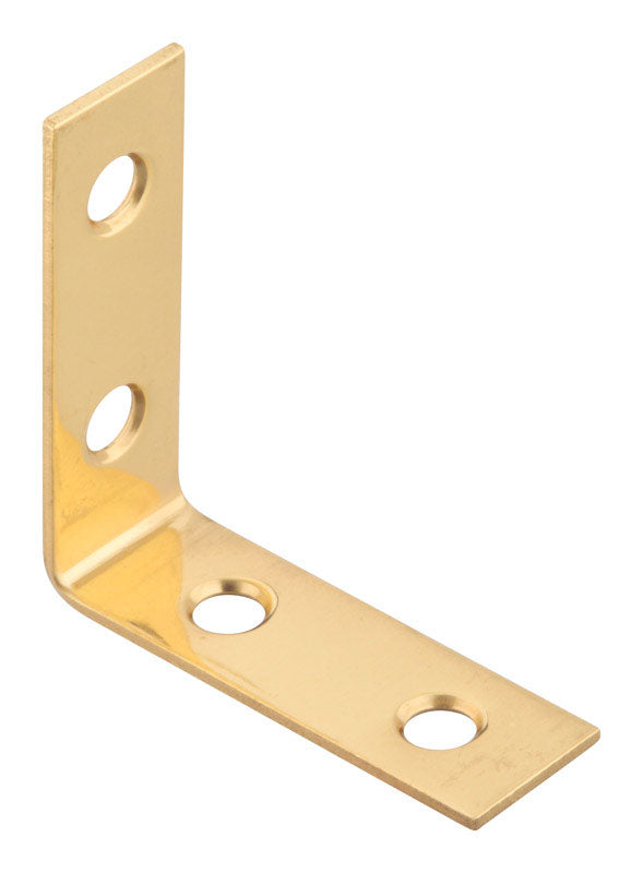 NATIONAL HARDWARE - National Hardware 1-1/2 in. H X 5/8 in. W X 0.06 in. D Solid Brass Inside Corner Brace