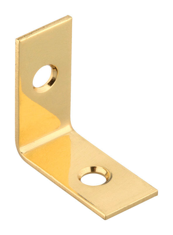 NATIONAL HARDWARE - National Hardware 1 in. H X 1/2 in. W X 0.06 in. D Solid Brass Inside Corner Brace