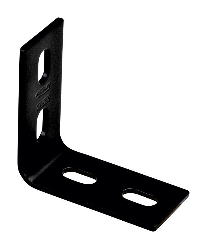 NATIONAL HARDWARE - National Hardware 3.1 in. H X 1.5 in. W X 0.125 in. D Black Carbon Steel Inside/Outside Corner Brace