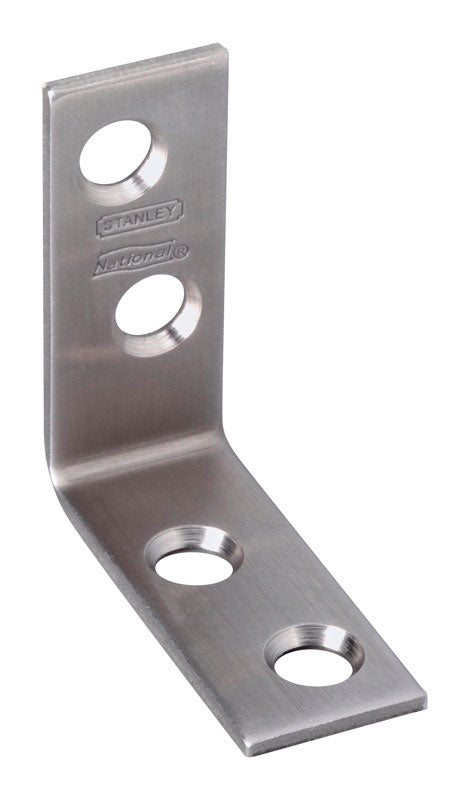 NATIONAL HARDWARE - National Hardware 1.5 in. H X 0.63 in. W Stainless Steel Inside Corner Brace