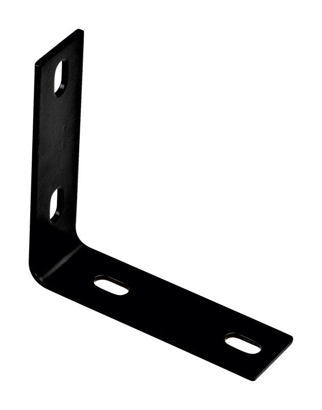 NATIONAL HARDWARE - National Hardware 5.1 in. H X 1.5 in. W X 0.125 in. D Black Carbon Steel Inside/Outside Corner Brace