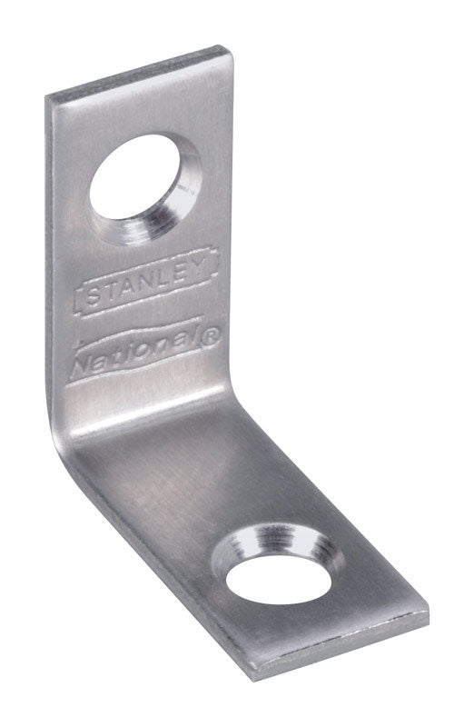 NATIONAL HARDWARE - National Hardware 1 in. H X 0.5 in. W Stainless Steel Inside Corner Brace