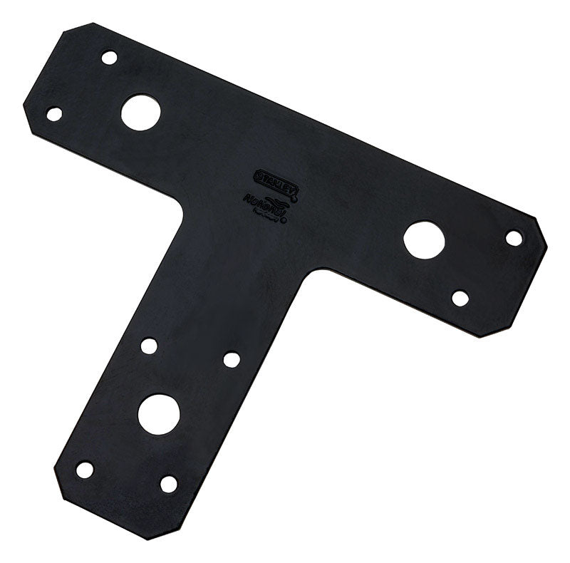 NATIONAL HARDWARE - National Hardware 6 in. H X 5 in. W X 0.07 in. D Black Steel Flat Tee Plate