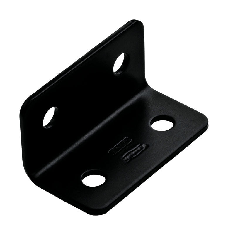 NATIONAL HARDWARE - National Hardware 1.6 in. H X 3 in. W X 0.125 in. D Black Carbon Steel Inside/Outside Corner Brace