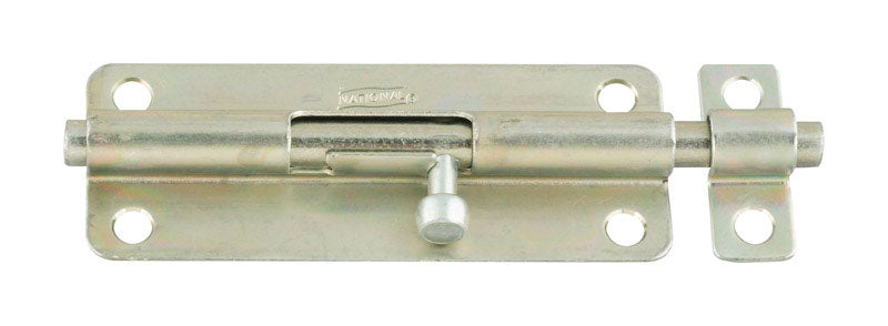 NATIONAL HARDWARE - National Hardware 5 in. L Zinc-Plated Steel Barrel Bolt 1 pk