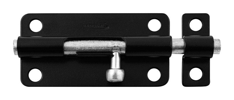 NATIONAL HARDWARE - National Hardware 4 in. L Black Steel Barrel Bolt 1 pk