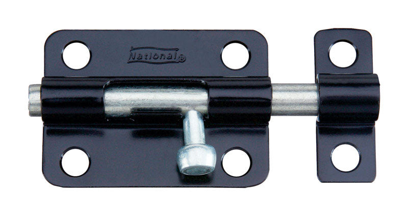 NATIONAL HARDWARE - National Hardware 3 in. L Black Steel Barrel Bolt 1 pk