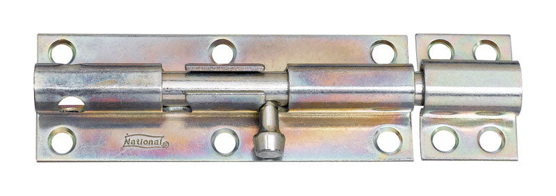 NATIONAL HARDWARE - National Hardware 6 in. L Zinc-Plated Steel Heavy Duty Barrel Bolt 1 pk