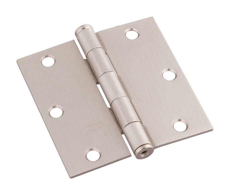 NATIONAL HARDWARE - National Hardware 3-1/2 in. L Satin Nickel Door Hinge 3 pk [N830-326]