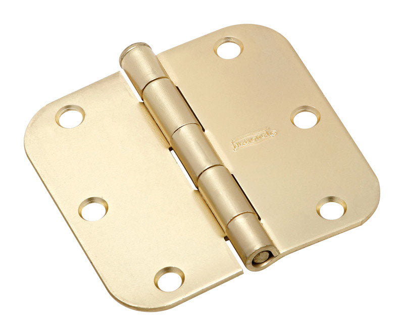NATIONAL HARDWARE - National Hardware 3-1/2 in. L Satin Brass Door Hinge 3 pk [N830-334]