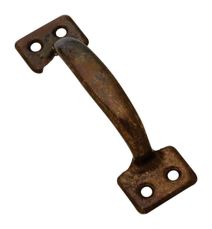NATIONAL HARDWARE - National Hardware 4 in. L Antique Brass Brown Steel Universal Sash Lift Handle 1 pk