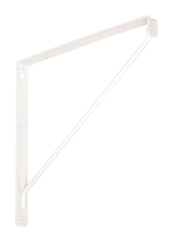 NATIONAL HARDWARE - National Hardware White Steel Shelf Bracket 10.87 in. L 150 lb
