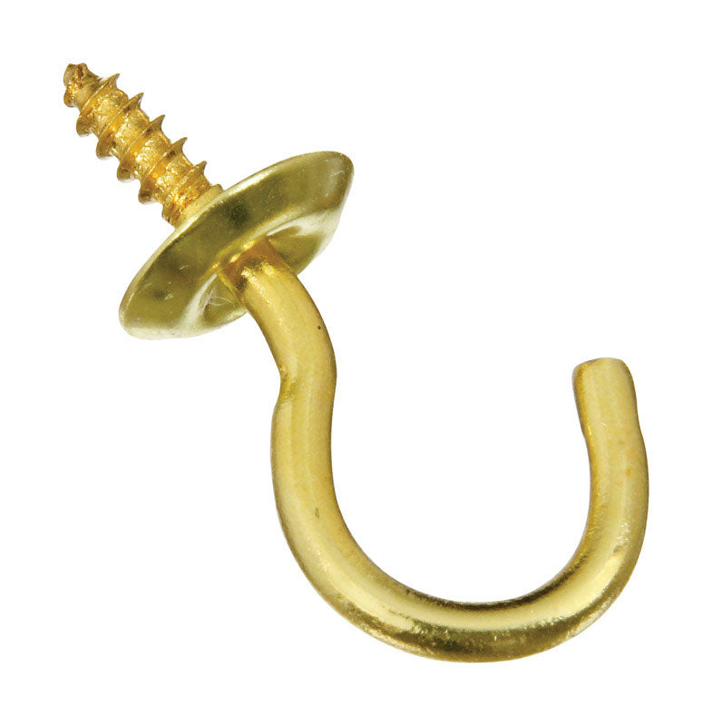 NATIONAL HARDWARE - National Hardware Gold Solid Brass 1.14 in. L Cup Hook 10 lb 50 pk