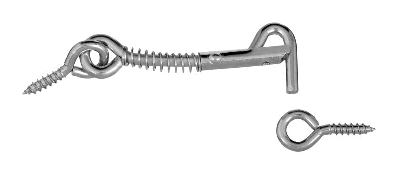 NATIONAL HARDWARE - National Hardware Zinc-Plated Silver Steel 2-1/2 in. L Safety Hook and Eye 1 pk