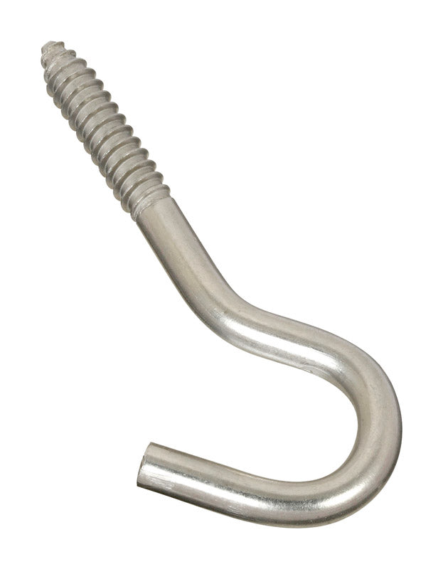 NATIONAL HARDWARE - National Hardware Silver Stainless Steel 4-7/8 in. L Screw Hook 220 lb 1 pk
