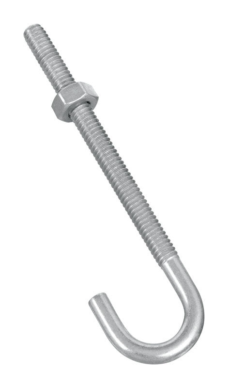 NATIONAL HARDWARE - National Hardware Zinc-Plated Silver Steel 4 in. L J-Bolt 100 lb 1 pk