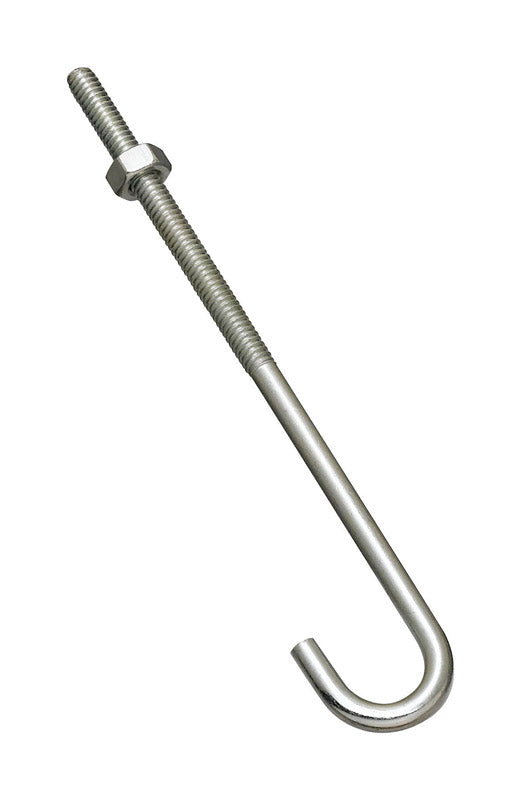 NATIONAL HARDWARE - National Hardware Zinc-Plated Silver Steel 6 in. L J-Bolt 100 lb 1 pk