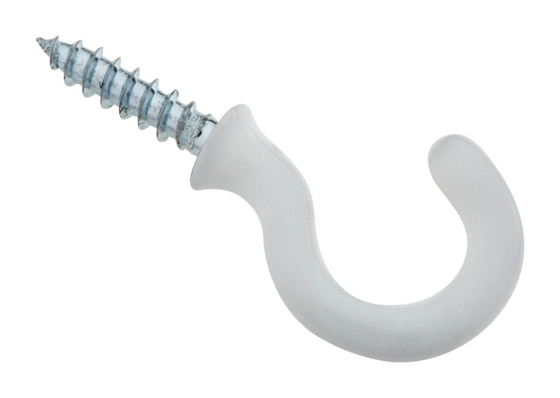 NATIONAL HARDWARE - National Hardware Vinyl Coated White Steel Cup Hook 10 lb 1 pk