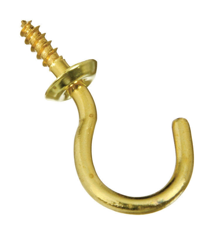 NATIONAL HARDWARE - National Hardware Gold Solid Brass Cup Hook 10 lb 1 pk