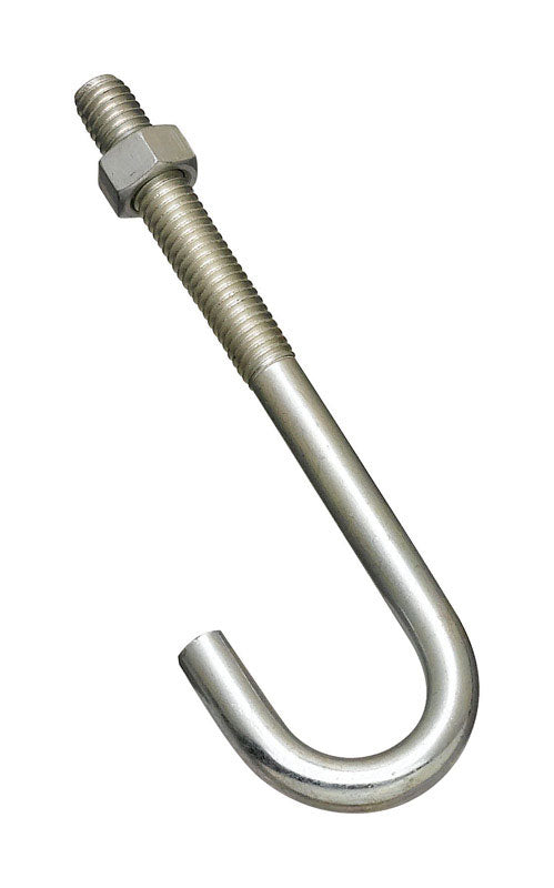 NATIONAL HARDWARE - National Hardware Zinc-Plated Silver Steel 5 in. L J-Bolt 1 pk [N232-959]