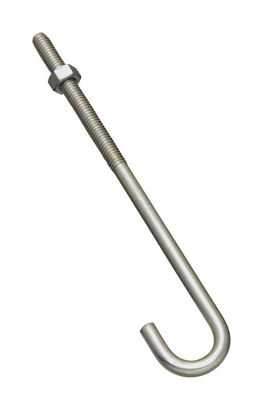 NATIONAL HARDWARE - National Hardware Zinc-Plated Silver Steel 7 in. L J-Bolt 1 pk [N232-934]