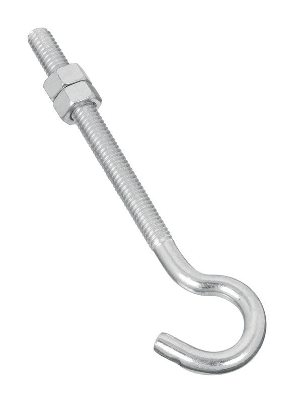 NATIONAL HARDWARE - National Hardware Zinc-Plated Silver Steel 5 in. L Hook Bolt 100 lb 1 pk