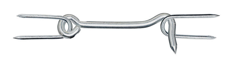 NATIONAL HARDWARE - National Hardware 5 in. L Zinc-Plated Silver Steel Gate Hook w/Staples 1 pk [N122-200]