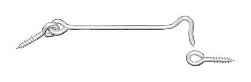 NATIONAL HARDWARE - National Hardware Zinc-Plated Silver Steel 6 in. L Hook and Eye 1 pk