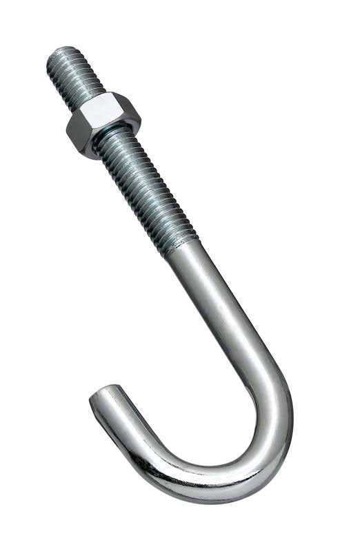 NATIONAL HARDWARE - National Hardware Zinc-Plated Silver Steel 6 in. L J-Bolt 1 pk