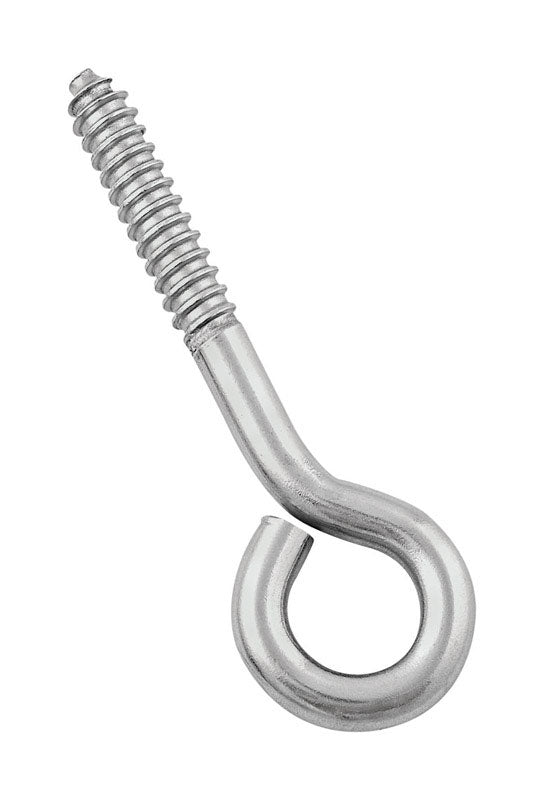 NATIONAL HARDWARE - National Hardware 4.5 in. L Silver Stainless Steel Lag Screw Eye 1 pk
