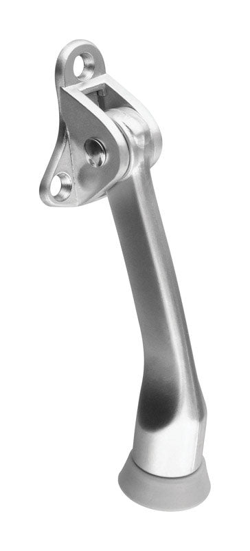 NATIONAL HARDWARE - National Hardware Zinc w/Rubber Tip Satin Chrome Silver Kick-Down Door Holder Mounts to door [N273-532]