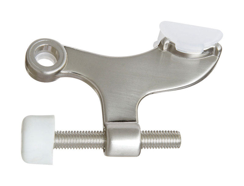 NATIONAL HARDWARE - National Hardware Satin Nickel Silver Hinge Pin Door Stop Mounts to door