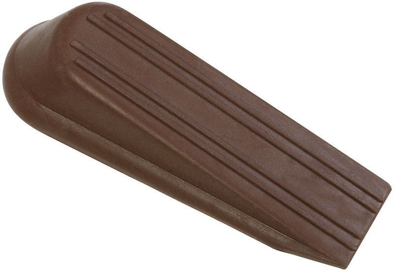NATIONAL HARDWARE - National Hardware 1.25 in. W X 4 in. L Rubber Brown Wedge Door Stop Mounts to floor